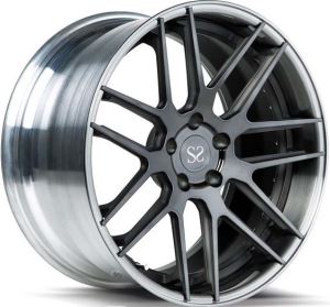 Gloss Black 2PC smedede hjulfælge