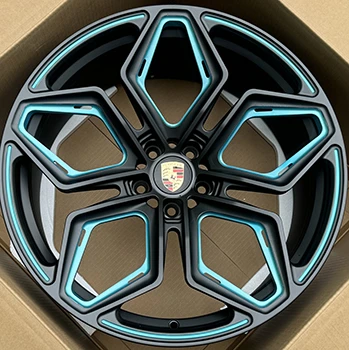 Sort og blå brugerdefinerede 1-PC smedede fælge til Porsche Macan 2019