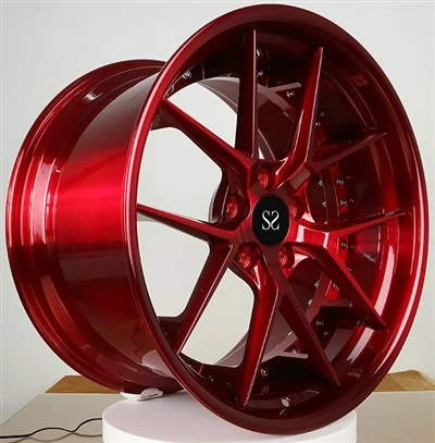 Candy Red 5-Y Spoke 2-PC smedede fælge med brugerdefineret logo