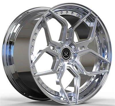 Mustang 5.0 2018 Custom 2-PC-smedede fælge 20x11 5x114.3 poleret læbe børstet ansigt