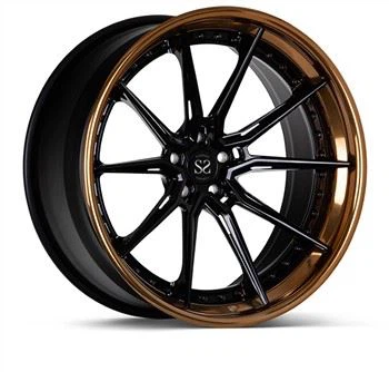 Poleret bronze 3 stykker smedet legering aluminium A6061 hjul