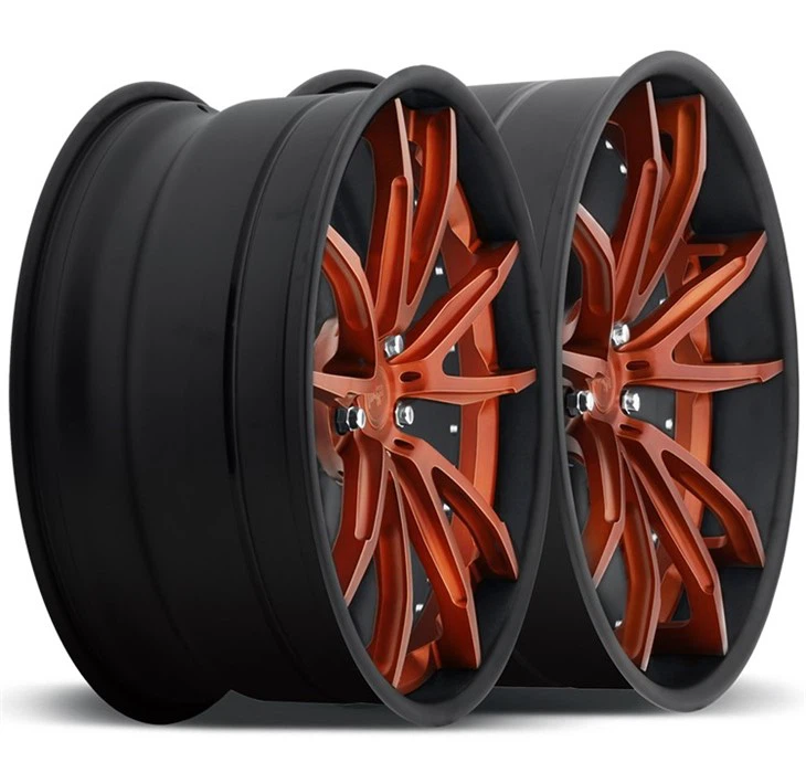 2-PC 18 19 20 21 22Inch For Ferrari Wheels Black Machine Lip PCD 5x112 5 Holes Forged Alloy Custom Rims